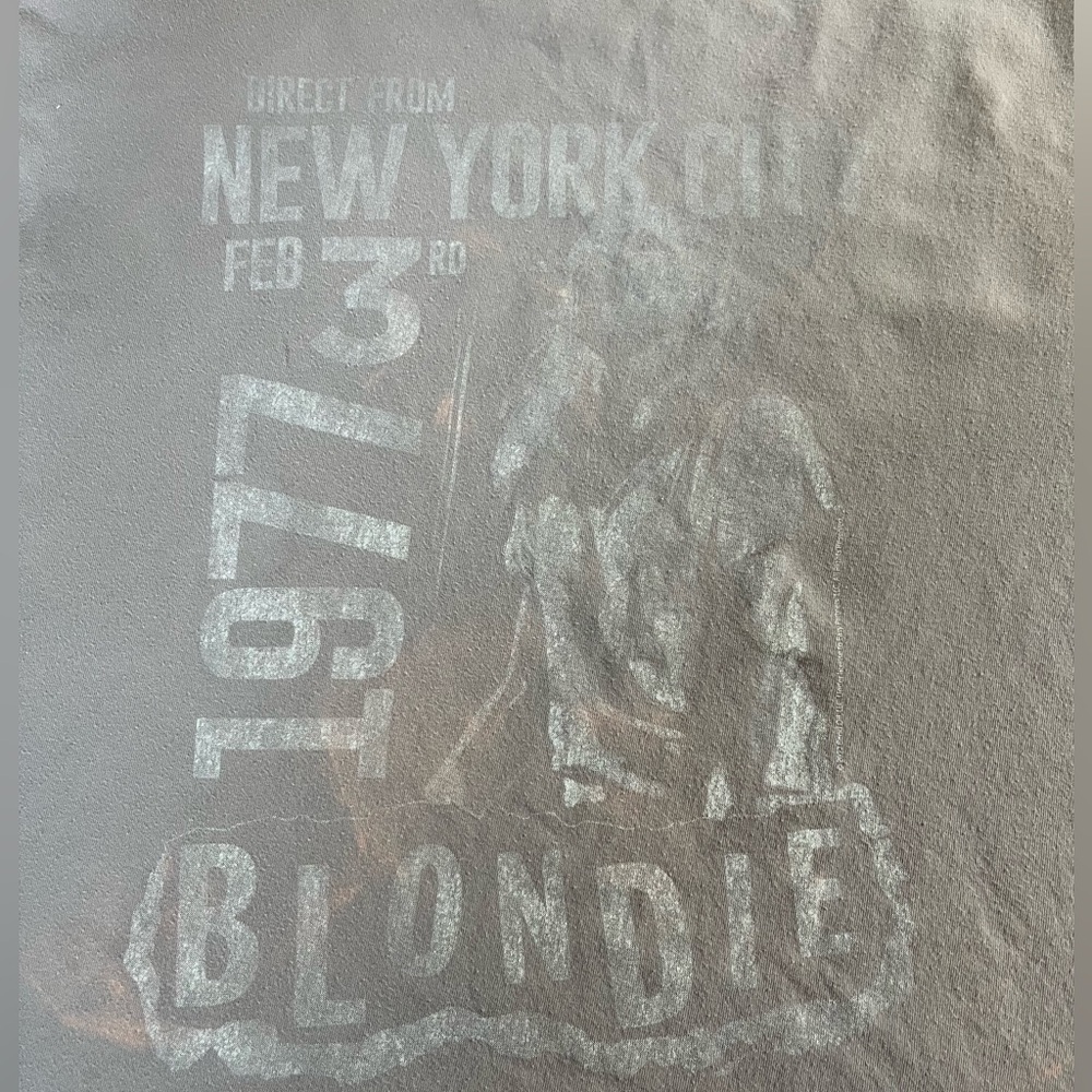 Taupe Blondie Graphic Concert T-Shirt - Sz Med